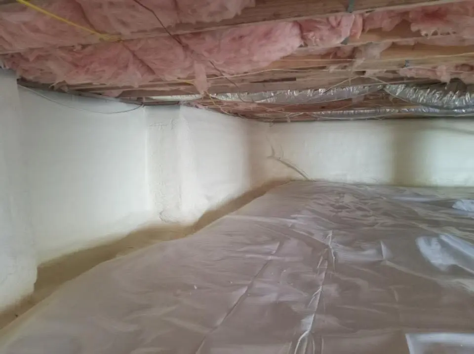 Crawl space encapsulation with closed-cell spray foam for Spray Foam Roofing in Arab